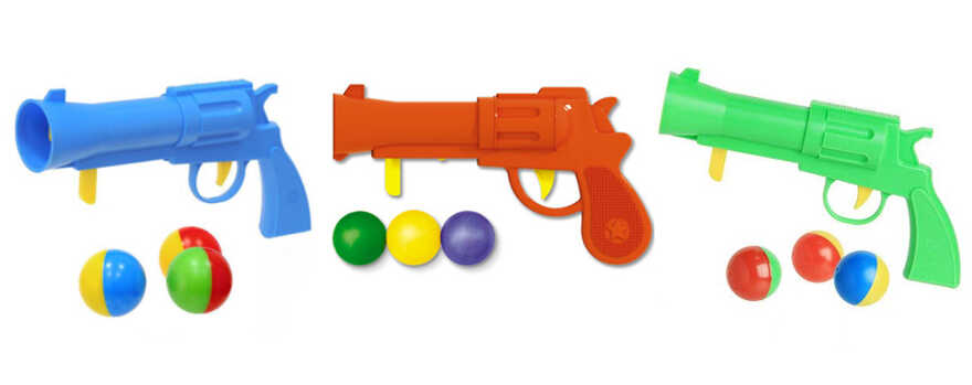 Пистолет пластмассовый с шариками, арт. 01334, производитель Стеллар, ISBN 460-7-03827-529-3, № 2