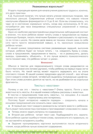 Первые книги по чтению. Тексты с дырками и хвостами. Методика вдумчивого чтения. Книга формата А4 в переплете. СУПЕР!, производитель Сфера ТЦ , ISBN 978-5-99492-841-7№ 2