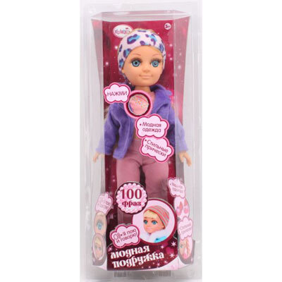 Кукла интерактивная Модница, 37 см, 100 фраз на русском языке, арт. 34006-IC-100 (12), производитель Симбат, ISBN 461-0-00743-491-1, № 1