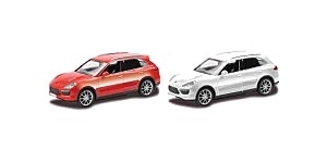 Автодрайв Машина 1:43 Porsche Cayenne Turbo, глянц., красная, белая, арт. И-1199, производитель Рыжий кот, ISBN 466-5-29541-199-1, № 1