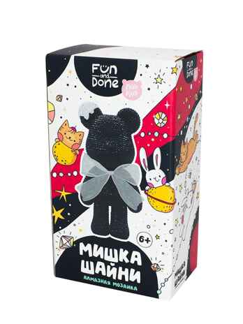 Алмазная мозаика Мишка Шайни Fun and Done черный, производитель Fun and Done, ISBN 768-4-26977-045-9№ 3