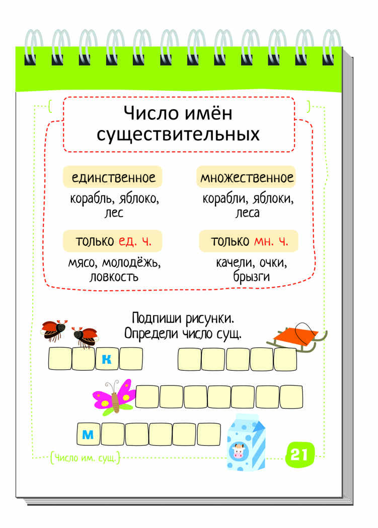 Умный блокнот. Начальная школа. Русский язык. Существительные без ошибок, производитель Айрис-пресс , ISBN 978-5-81125-871-0, № 5