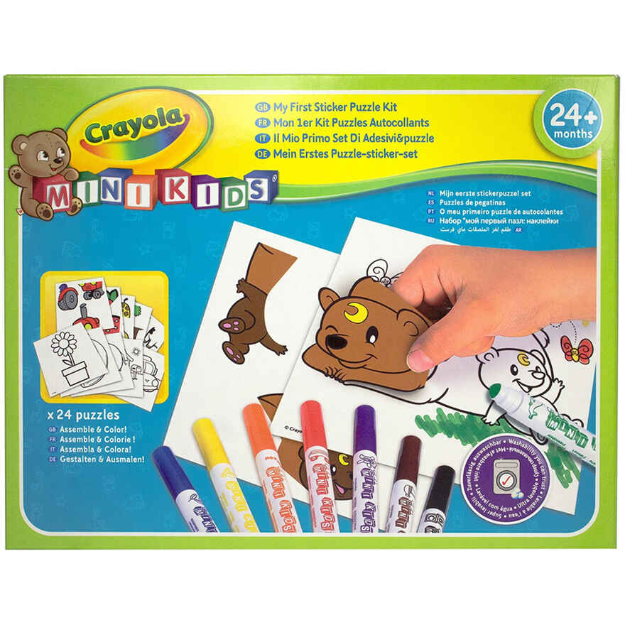 Набор &quot;Мой первый пазл с наклейками&quot;, арт. 81-8113, производитель Crayola, ISBN 007-1-66218-113-0, № 1