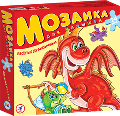 Мозаика для малышей. &quot;Веселые дракончики&quot;, производитель Дрофа-медиа, ISBN 460-7-14736-235-8, № 1