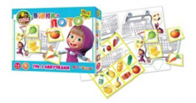 Игра настольная с липучками &quot;Вжик.  Лото.  Маша и Медведь&quot;  (Vladi Toys), арт.VT2305-01, производитель Я РАСТУ ТОЙЗ, ISBN 482-0-12900-212-1, № 2