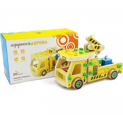 Конструктор машина погрузчик, арт. Д033а, производитель Мир деревянных игрушек, ISBN 462-0-00226-376-8№ 1