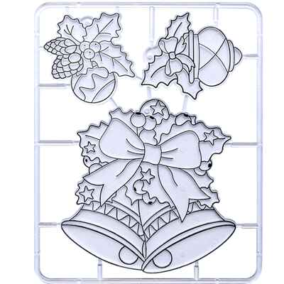 Набор красок по стеклу с трафаретом Зимняя мелодия ассорти 6 цв. 5 мл., арт. 31С 2061-08, производитель Луч, ISBN 460-1-18501-807-9№ 2