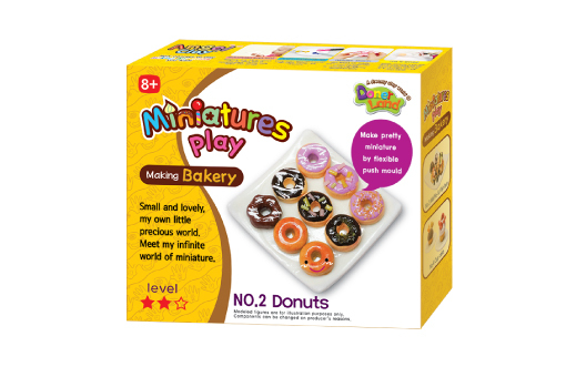 Набор для лепки Miniatures Play Пончики (Donut), арт. NA05012, производитель Donerland (Донерлэнд), ISBN 880-9-00578-412-8, № 1