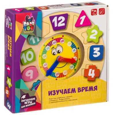 Игра деревянная  ИЗУЧАЕМ ВРЕМЯ, арт. ВВ4007, производитель Bondibon (Бондибон), ISBN 489-5-13603-909-5№ 2