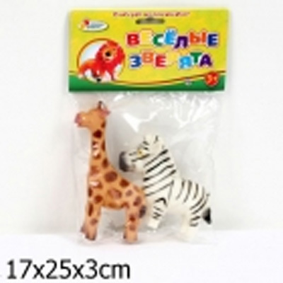Игрушка для купания Играем вместе Фигурки диких животных арт.P2509-2, производитель Симбат, ISBN 462-0-00203-031-5, № 1