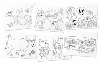 Раскраска-игра (мини). Развивающие игры. Что общее? IQ минираскраски, производитель Айрис-пресс , ISBN 978-5-81126-797-2№ 4