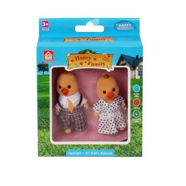 Игровой набор из 2 фигурок животных - семья уточек,(серия Happy Family), арт.012-04С, производитель Дрофа-медиа, ISBN 460-7-14737-156-5, № 1