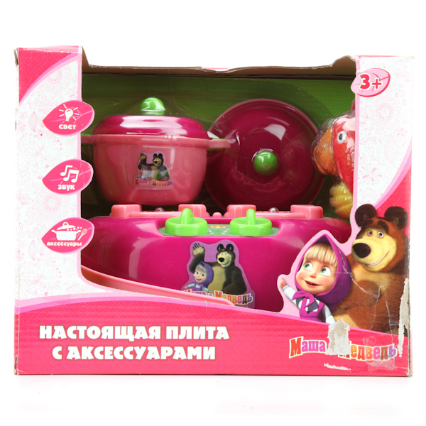 Кухонная плита Маша и Медведь свет+звук, арт. B156675-R1, производитель Симбат, ISBN 469-0-59005-438-3, № 1