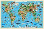 Карта Животный и растительный МИР. Двухсторонняя настольная карта., производитель ГЕОДОМ , ISBN 460-7-17745-413-9, № 1
