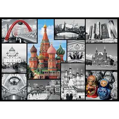 Trefl пазл Москва - коллаж, 1000 элементов, арт. 10380, производитель Trefl (Трефл), ISBN 590-0-51110-380-9№ 2