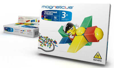 OC-016 Magneticus Магнитные Кубики 16 элементов/4цвета, производитель Magneticus, ISBN 460-7-08196-047-4№ 1