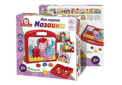 Игра Моя первая мозаика Принцессы, арт. 1173, производитель Татой, ISBN 460-4-66800-075-2№ 3