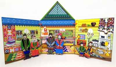 Папка-декорация из фетра Татарская изба+39 карточек, арт. 023.24, производитель Наивный мир, ISBN 467-3-75265-704-2№ 1