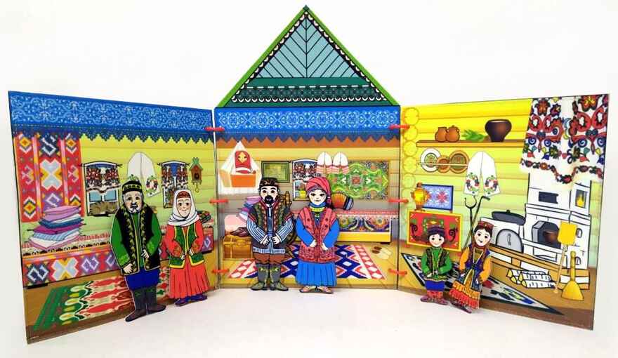 Папка-декорация из фетра Татарская изба+39 карточек, арт. 023.24, производитель Наивный мир, ISBN 467-3-75265-704-2, № 1
