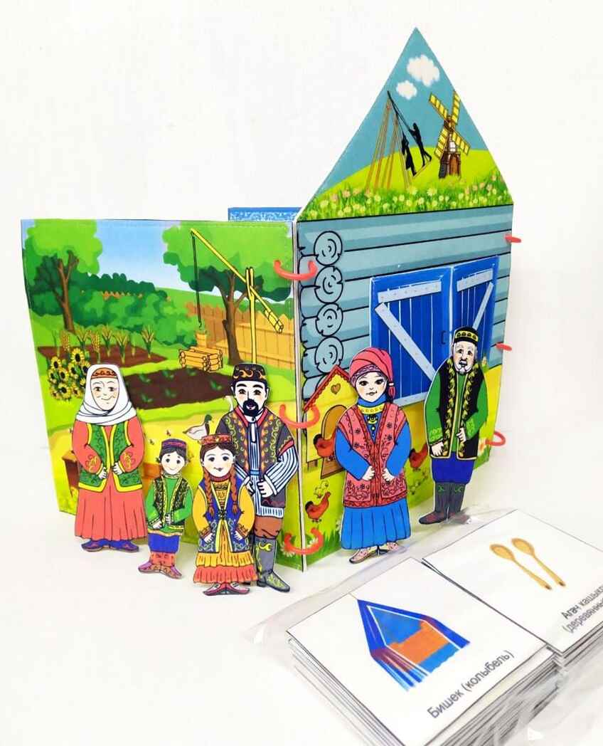 Папка-декорация из фетра Татарская изба+39 карточек, арт. 023.24, производитель Наивный мир, ISBN 467-3-75265-704-2, № 4