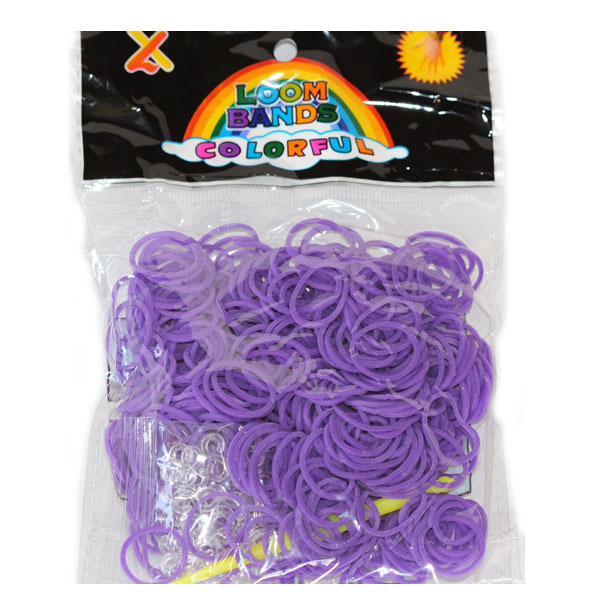 Плетение из резинок. Резинки фиолетовые 550 штук, арт. RC-02, производитель Loom Bands, ISBN 693-5-20741-173-9, № 1