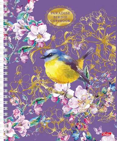 Тетрадь 96 л. Райские пташки гребень, в ассортименте, арт. 96Т5лофВ1гр/РШ, производитель Hatber (Хатбер), ISBN 460-6-78226-294-8№ 2