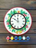 Сувенирный набор для творчества Часы-раскраска.Новогодний, арт. cl-2, производитель BUMBARAM (БУМБАРАМ), ISBN 462-0-03915-131-1, № 2