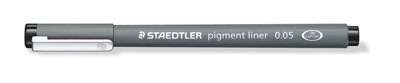 Капиллярная ручка Pigment Liner 0,05мм, черный, Staedtler, производитель Staedtler (Стайтлер), ISBN 400-7-81730-819-6, № 1