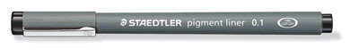 Капиллярная ручка Pigment Liner 0,1мм, черный, Staedtler, производитель Staedtler (Стайтлер), ISBN 400-7-81733-039-5, № 1