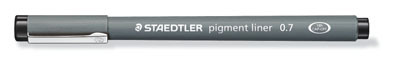 Капиллярная ручка Pigment Liner 0,7мм, черный, Staedtler, производитель Staedtler (Стайтлер), ISBN 400-7-81732-670-1, № 1