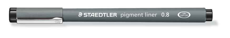 Капиллярная ручка Pigment Liner 0,8мм, черный, Staedtler, производитель Staedtler (Стайтлер), ISBN 400-7-81732-710-4, № 1