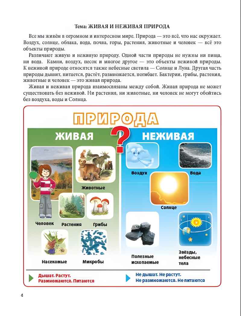 В мире живой природы. Окружающий мир. Развитие кругозора, речи и познавательных способностей. Тетрадь
для детей 6–7 лет, производитель Школьная Пресса , ISBN 978-5-00013-179-4, № 2