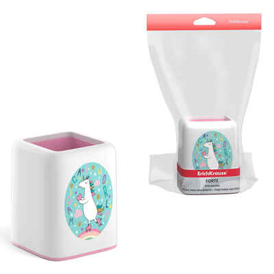 Подставка настольная пластиковая Forte, Rainbow Skate, белая с розовой пастельной вставкой, арт. 55844, производитель ErichKrause® (Эрих Краузе), ISBN 465-0-18455-844-4№ 1