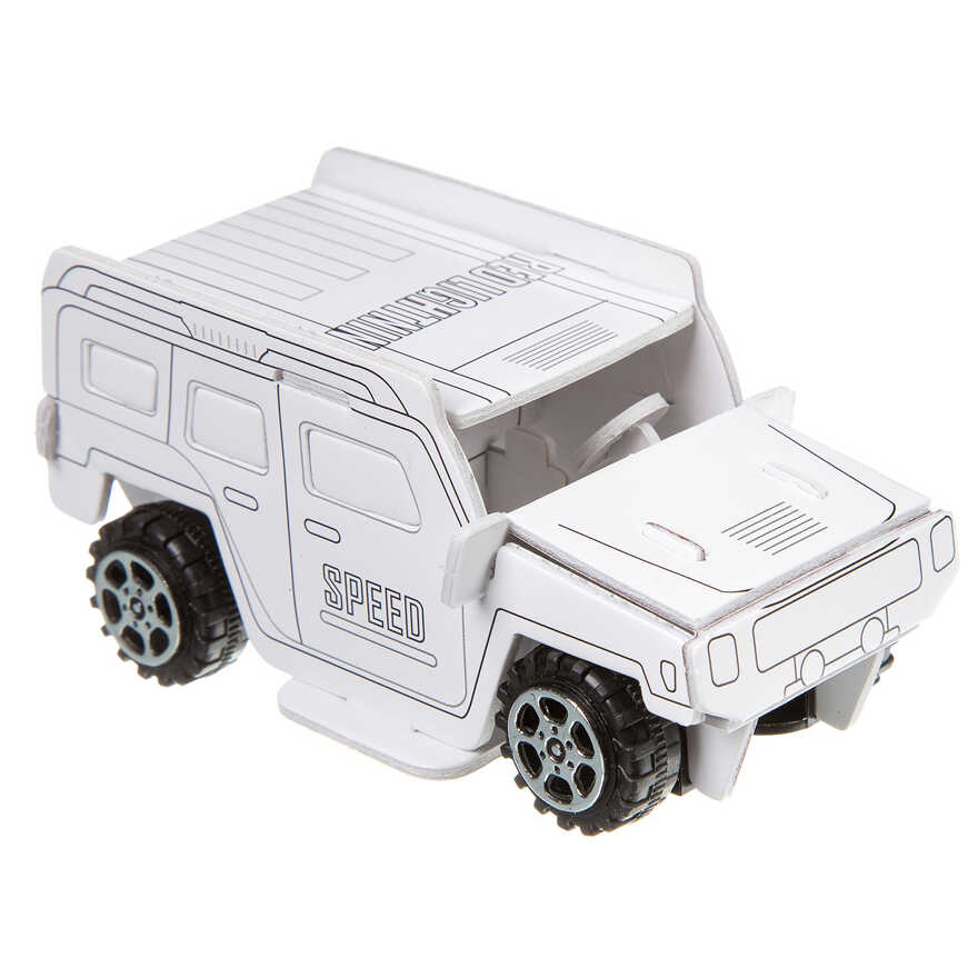 Сборная 3D-модель ВНЕДОРОЖНИК инерционный, с фломастерами для раскрашивания картона, Творчество с Буки , арт. ВВ2224, производитель Bondibon (Бондибон), ISBN 489-5-13602-091-8, № 3