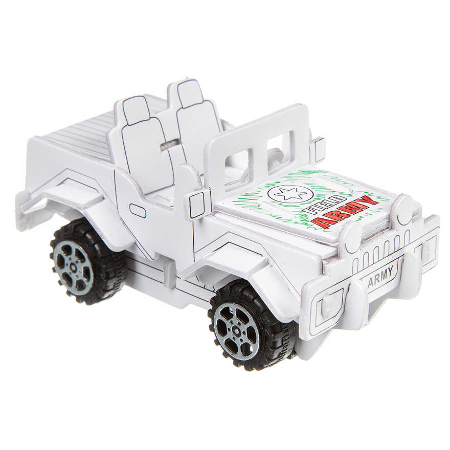 Сборная 3D-модель ВНЕДОРОЖНИ-КАБРИОЛЕТ инерционный, с фломастерами для раскрашивания картона, Творчество с Буки , арт. ВВ2225, производитель Bondibon (Бондибон), ISBN 489-5-13602-092-5, № 3