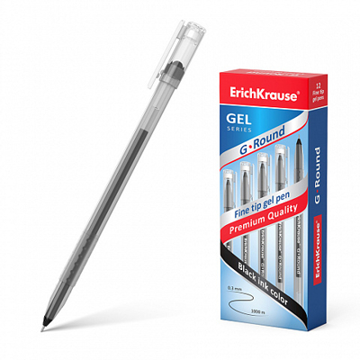Ручка гелевая G-Round Stick Classic 0.5, цвет чернил черный, арт. 56535, производитель ErichKrause® (Эрих Краузе), ISBN 404-1-48556-535-2№ 1