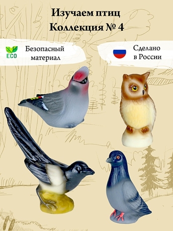 Набор Изучаем птиц. Коллекция 4, 5-7 см., арт. В4316, производитель ВЕСНА фабрика, ISBN 469-0-21307-751-5№ 1