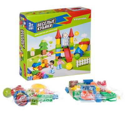 Конструктор для малышей Bondibon Веселые кубики 51 шт., арт.ВВ4101, производитель Bondibon (Бондибон), ISBN 489-5-13603-980-4№ 2