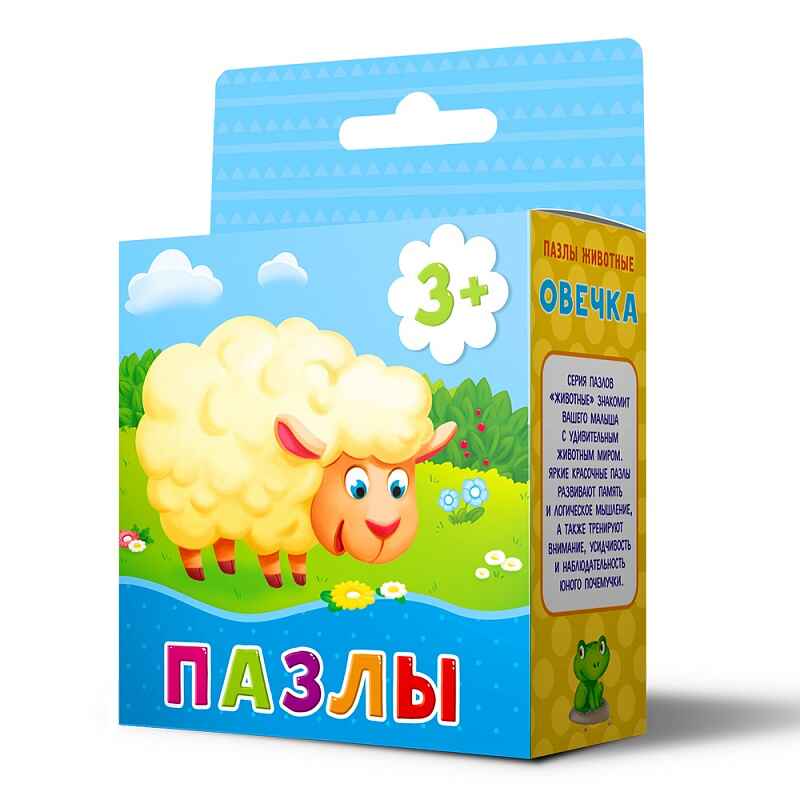 Пазл. Животные. Овечка. 16 дет. 22х22 см., производитель ГЕОДОМ , ISBN 460-7-17745-430-6, № 1