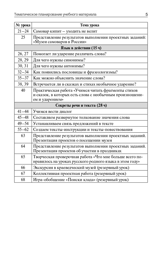 Поурочные разработки по русскому родному языку. 2 класс. Яценко И.Ф. В помощь школьному учителю, производитель Вако , ISBN 978-5-40804-985-1, № 4