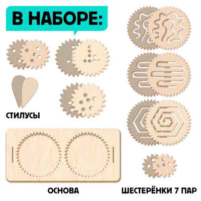 Нейротренажер Шестерёнки 25 комбинаций, арт. 10398939, производитель Лесная мастерская, ISBN 690-0-10398-939-1№ 2