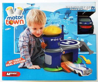 Mondo Motors Автогородок, полицейский участок с машинкой, производитель Mondo (Мондо), ISBN 800-1-01156-044-8, № 1