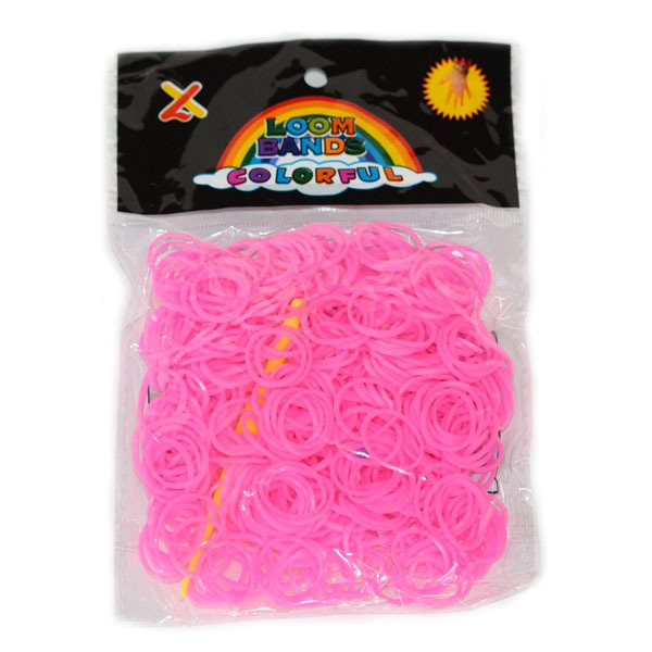 Плетение из резинок. Резинки розовые 550 штук, арт. RC-07, производитель Loom Bands, ISBN 693-5-20741-174-4, № 1