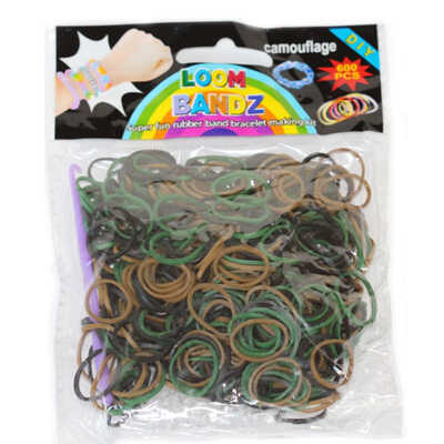 Плетение из резинок. Резинки камуфляж 600 штук, арт. RC-12, производитель Loom Bands, ISBN 693-5-20741-174-9№ 1
