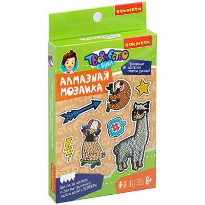 Алмазная мозаика. Наклейки Лама, арт. ВВ4769, производитель Bondibon (Бондибон), ISBN 489-5-13604-891-2№ 1