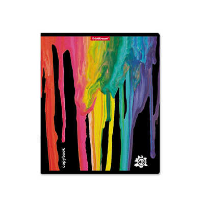 Тетрадь общая ученическая Color Drips, 48 листов, клетка, выборочный УФ-лак, арт. 54243, производитель ErichKrause® (Эрих Краузе), ISBN 460-1-92154-243-1№ 1