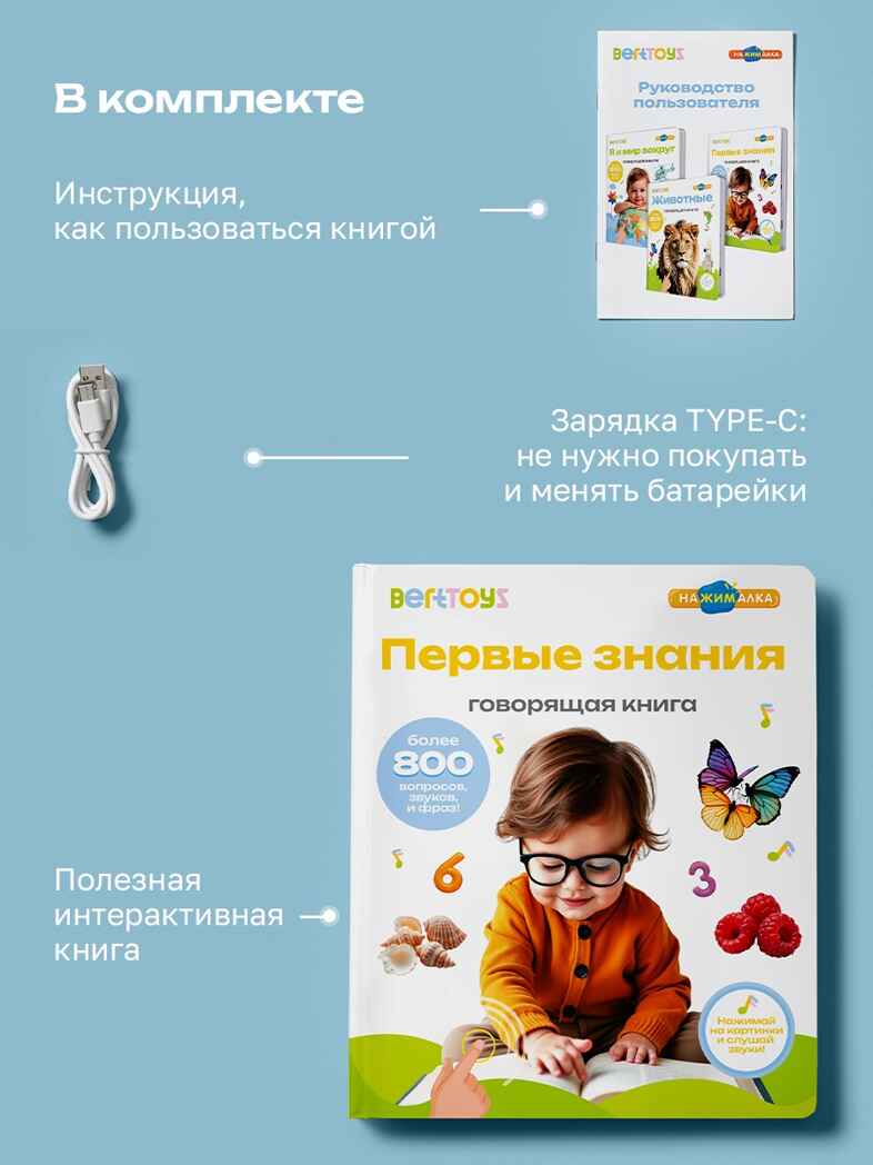 Большая Нажималка Первые знания, арт. FD150, производитель BertToys, ISBN 978-5-90752-746-1, № 11