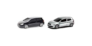 Автодрайв Машина 1:64 Volkswagen Golf GTI, глянц., черн., серая, арт. И-1183, производитель Рыжий кот, ISBN 466-5-29541-183-0, № 1