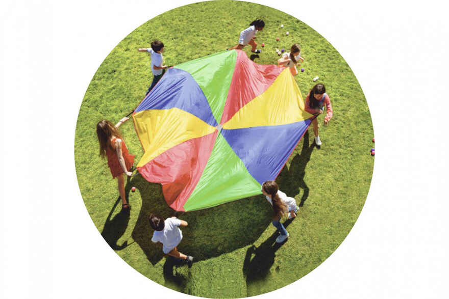 Парашют для командных игр «ПАРАШЮТ ДРУЖБЫ», арт. DE 0376, производитель Bradex (Брадекс), ISBN 729-0-11083-993-2, № 1