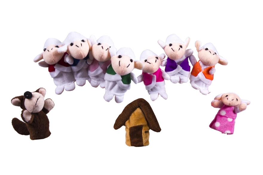 Детский пальчиковый кукольный театр «Волк и семеро козлят», арт. DE 1164, производитель Bradex (Брадекс), ISBN 729-3-72043-032-2, № 1